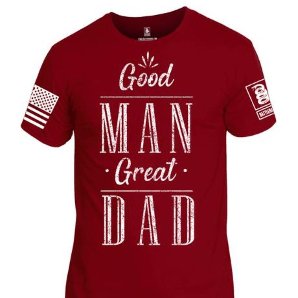 Good Man Great Dad Cotton Crew Neck T-Shirt
